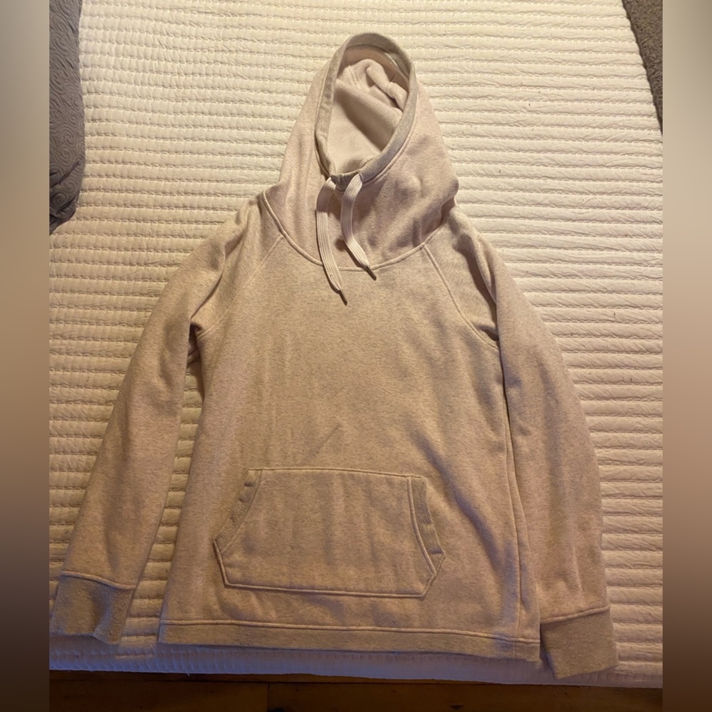 90 Degree By Reflex Women's Off White Fleece-Lined Hoodie